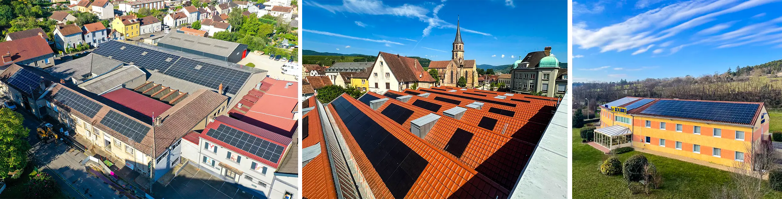 Exemple de toiture d’entrepôt équipée de panneaux photovoltaïques